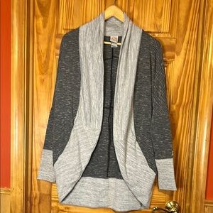Avalanche Gray Open Front Cardigan Sweater
